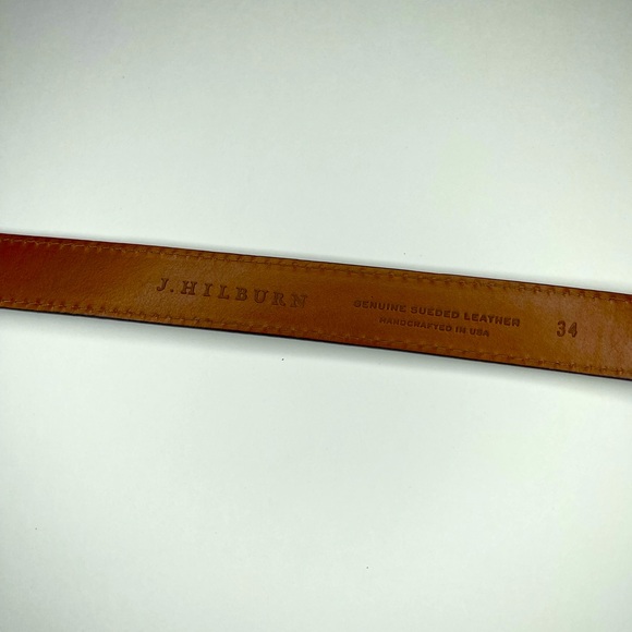 J. Hillburn 30 MM Custom Suede Belt, Brass Buckle - Picture 4 of 4